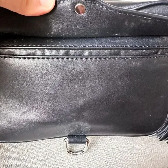 Rebecca Minkoff's M.A.B. Camera Black Leather Crossbody Purse Bag - Picture 7 of 16